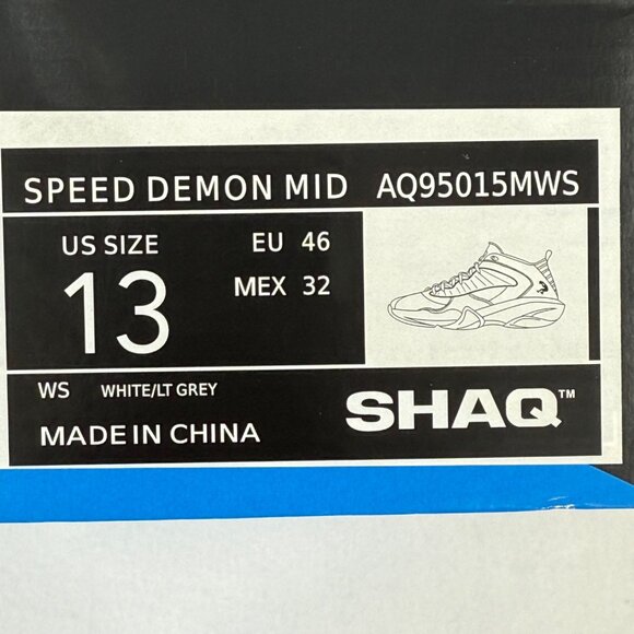 Shaq Men's Speed Demon Mid Blue White Grey Basketball Sneakers Size 13 NWOB - Picture 12 of 12